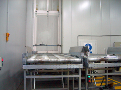 Instalación automática para paletización en cámara frigorífica a -25ºC